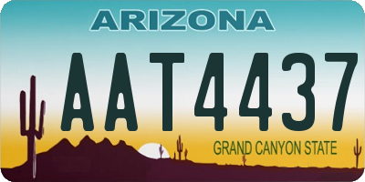 AZ license plate AAT4437