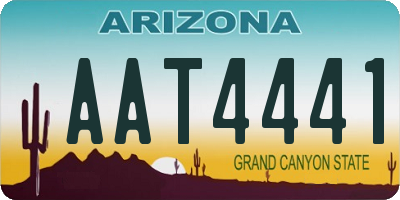 AZ license plate AAT4441