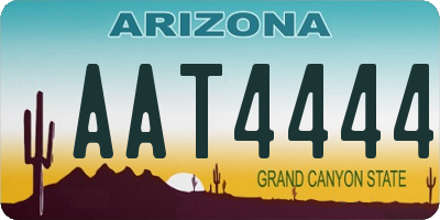 AZ license plate AAT4444