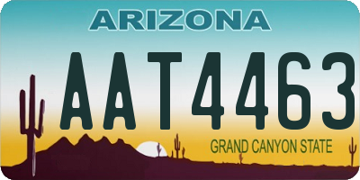 AZ license plate AAT4463