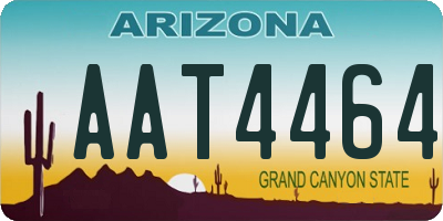 AZ license plate AAT4464