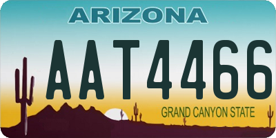 AZ license plate AAT4466