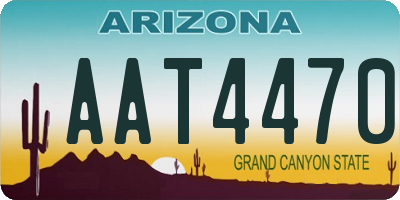 AZ license plate AAT4470