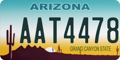 AZ license plate AAT4478