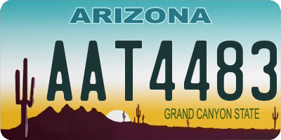 AZ license plate AAT4483