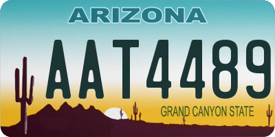 AZ license plate AAT4489