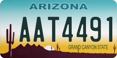 AZ license plate AAT4491