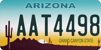 AZ license plate AAT4498