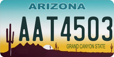AZ license plate AAT4503