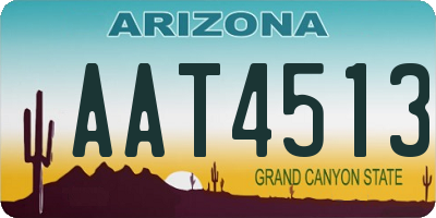 AZ license plate AAT4513