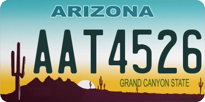 AZ license plate AAT4526