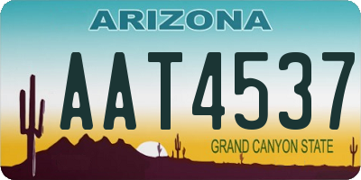 AZ license plate AAT4537