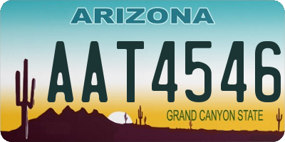 AZ license plate AAT4546