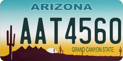 AZ license plate AAT4560