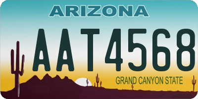 AZ license plate AAT4568