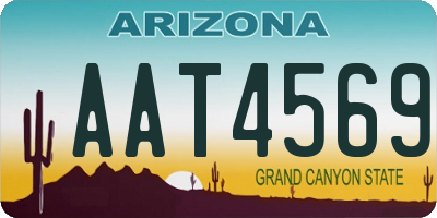 AZ license plate AAT4569