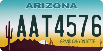 AZ license plate AAT4576