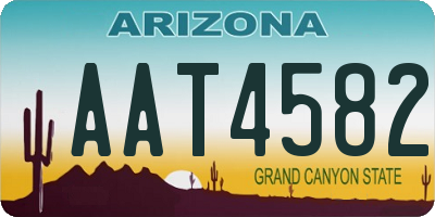 AZ license plate AAT4582