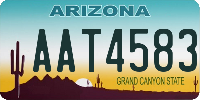 AZ license plate AAT4583