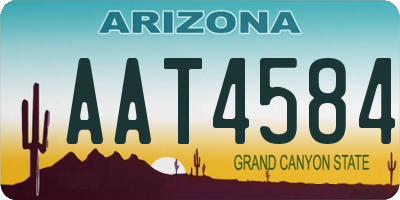 AZ license plate AAT4584