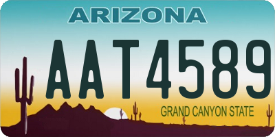 AZ license plate AAT4589