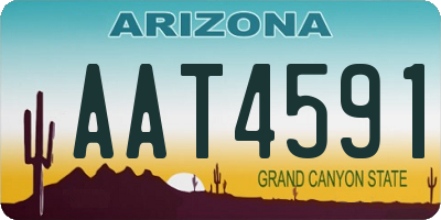 AZ license plate AAT4591