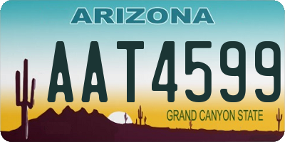 AZ license plate AAT4599