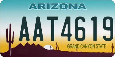 AZ license plate AAT4619