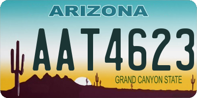 AZ license plate AAT4623