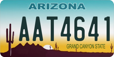 AZ license plate AAT4641