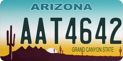 AZ license plate AAT4642