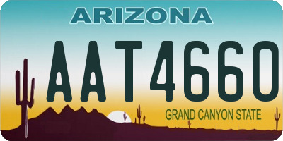 AZ license plate AAT4660