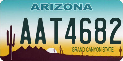 AZ license plate AAT4682