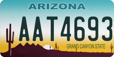 AZ license plate AAT4693