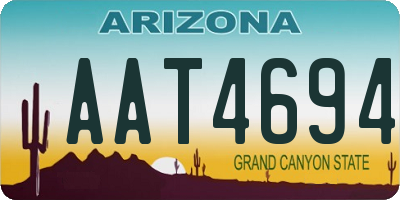 AZ license plate AAT4694