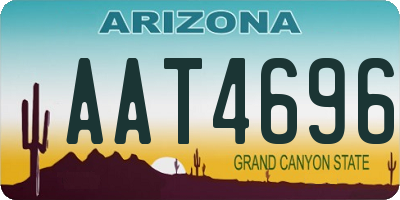AZ license plate AAT4696