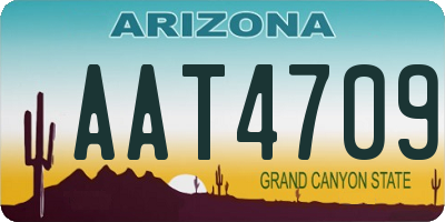 AZ license plate AAT4709