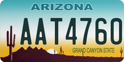 AZ license plate AAT4760