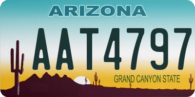 AZ license plate AAT4797