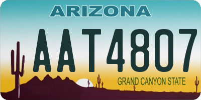 AZ license plate AAT4807