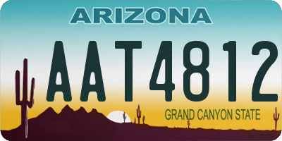 AZ license plate AAT4812