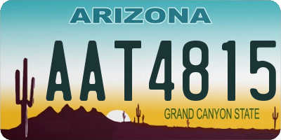 AZ license plate AAT4815