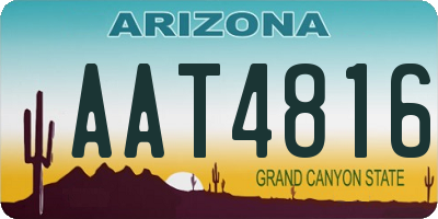 AZ license plate AAT4816