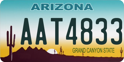 AZ license plate AAT4833