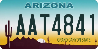 AZ license plate AAT4841