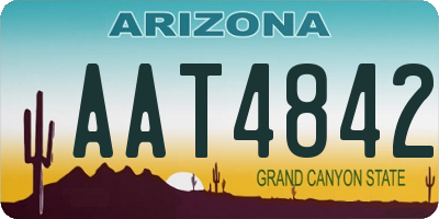 AZ license plate AAT4842