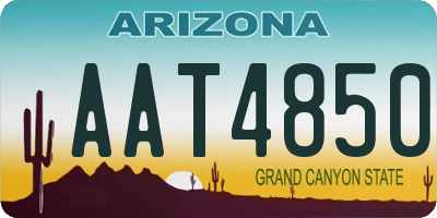 AZ license plate AAT4850