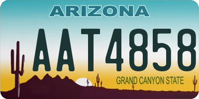 AZ license plate AAT4858