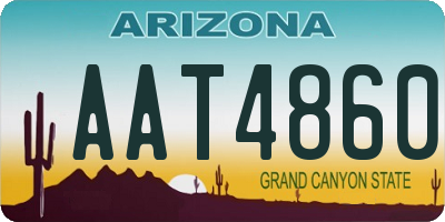 AZ license plate AAT4860
