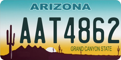 AZ license plate AAT4862